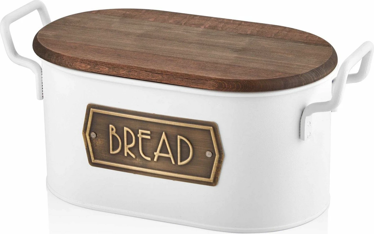 Kuti për bukë, e bardhë dhe kafe, MGL0024, 17x20x40cm