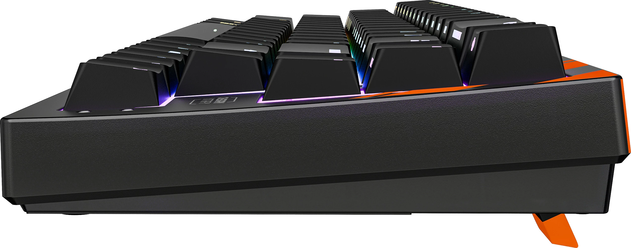 Tastierë gaming Cherry K5 Pro TMR, 65%, RGB, USB, QWERTZ, 8000Hz, e zezë/portokalli