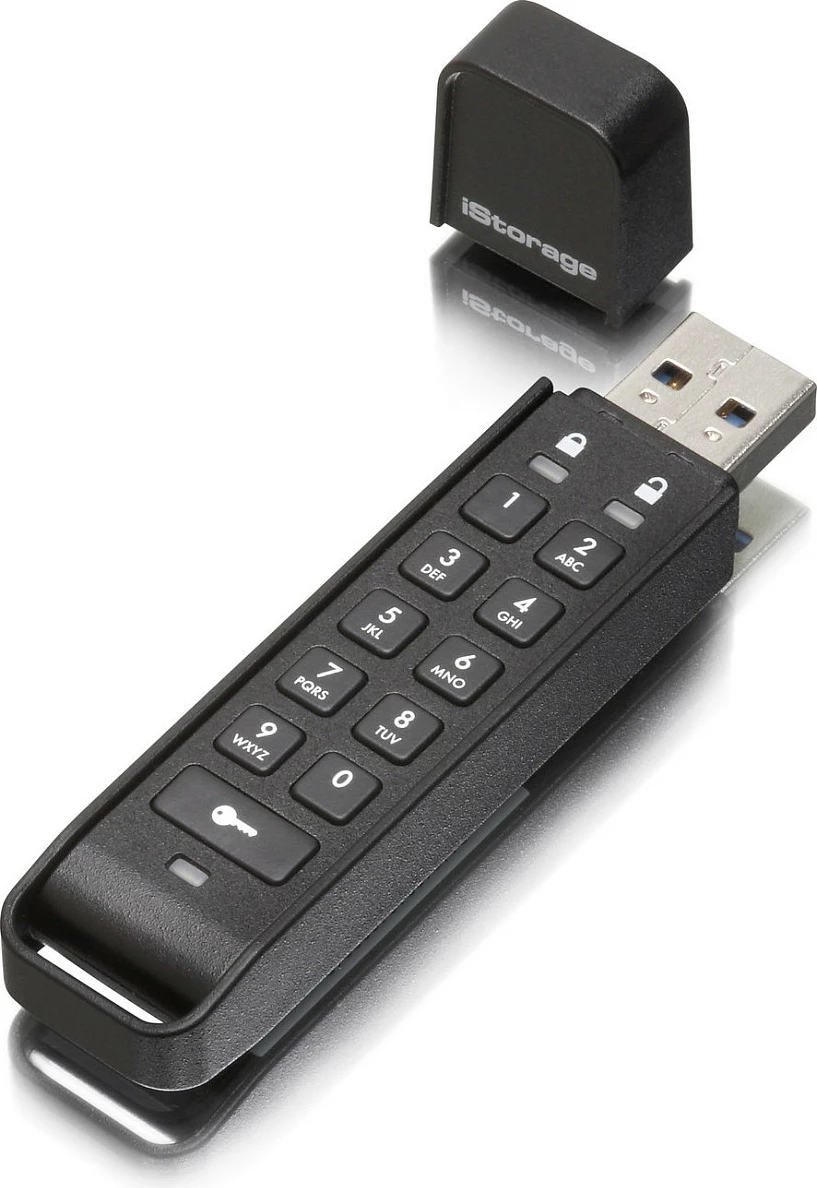 USB stick iStorage datAshur Personal2, USB 3.0, 64GB, me tastierë PIN, e zezë