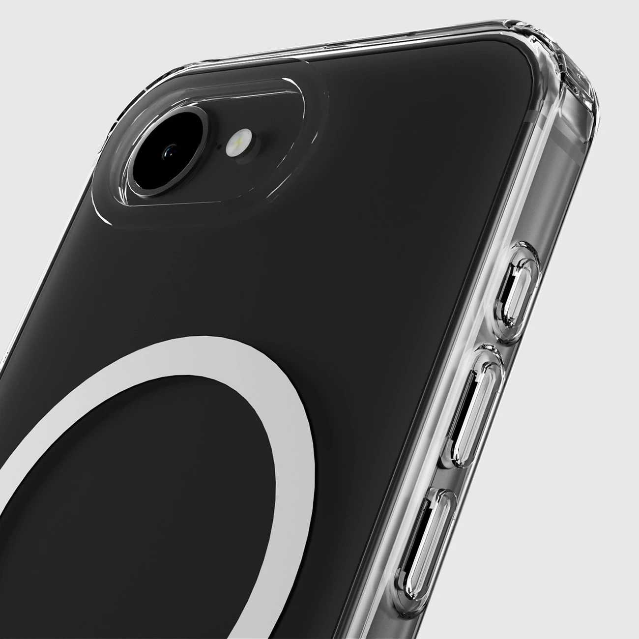 Mbështjellës SBS Cover Light Mag për iPhone 16e/17e, kompatibil me MagSafe, TPU + PMMA, transparent, me kuti