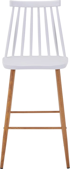 Karrige për bar Aurora I pp, ngjyrë bardhë - këmbë metali natyrale, 42x47x99cm