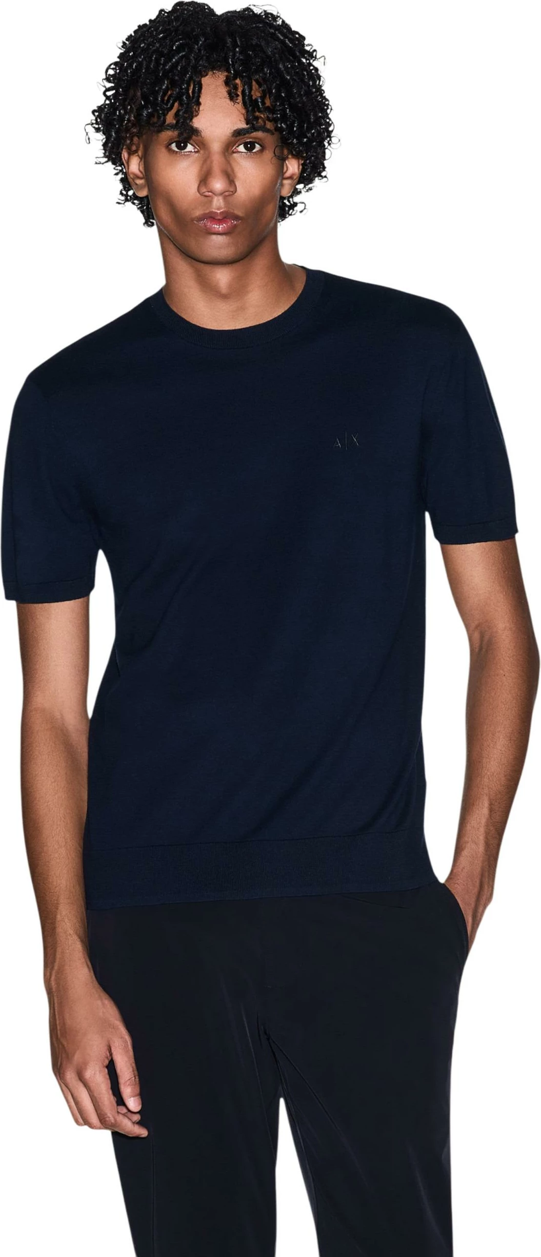 Maicë për meshkuj Armani Exchange 8NZM5C ZM3JZ, e kaltër