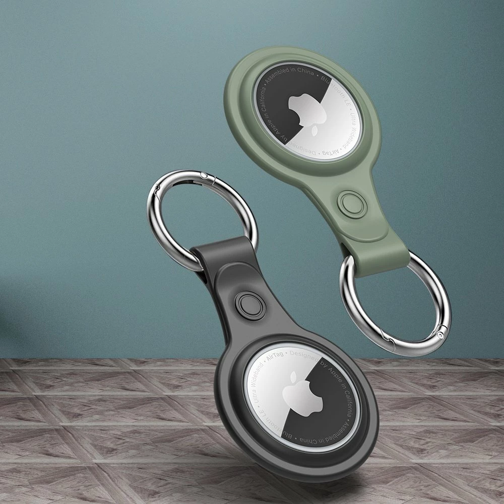 Mbështjellës silikon Dux Ducis për AirTag, set 4 copë, e zezë/e gjelbër/rozë/blu