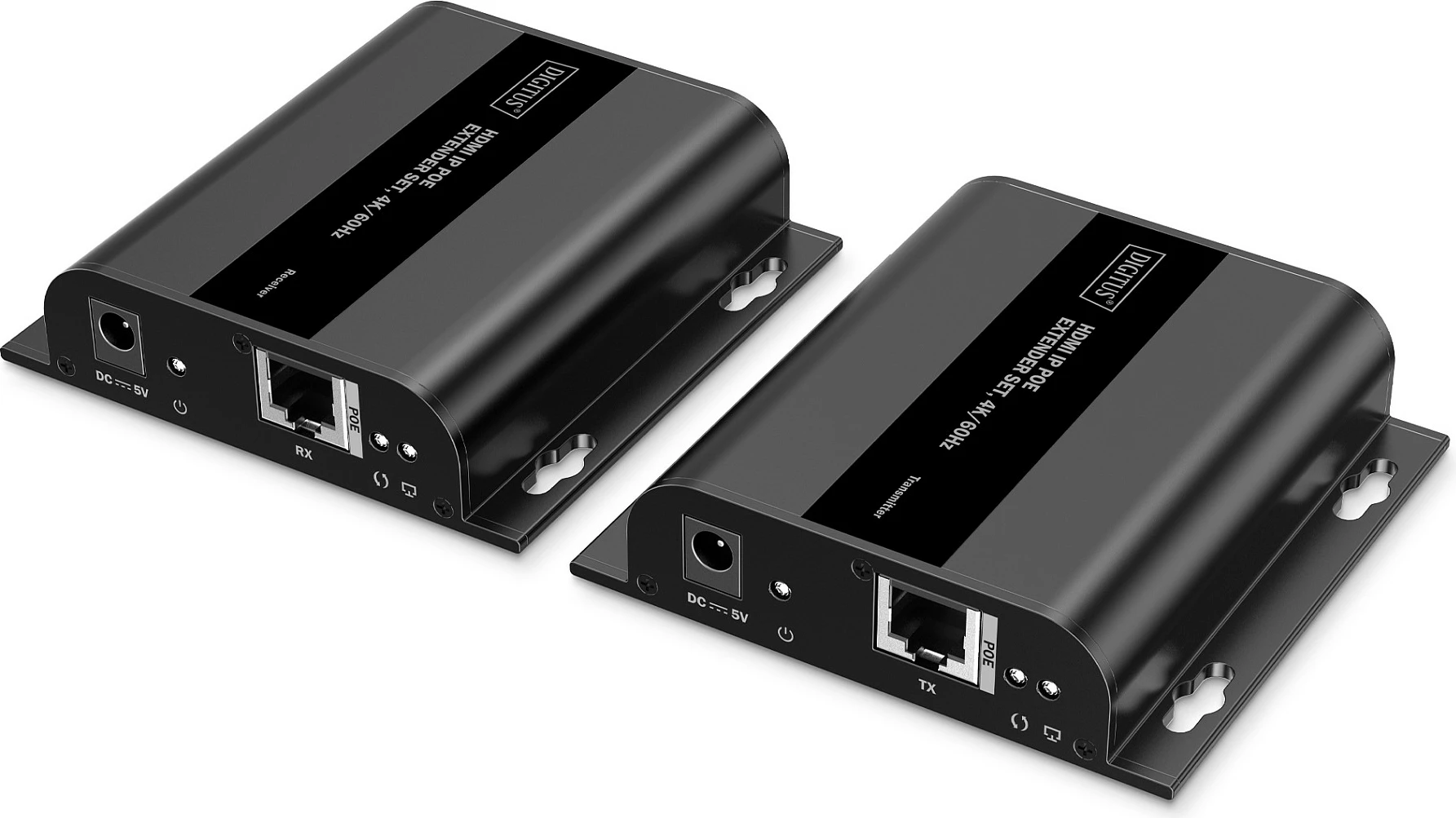 Set extender HDMI IP PoE Digitus 4K/60Hz, deri 200m, i zi