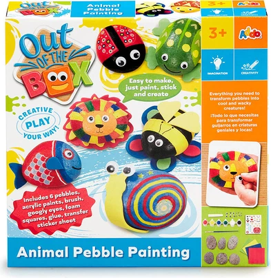Out of the Box Animal Pebble Painting Craft Set