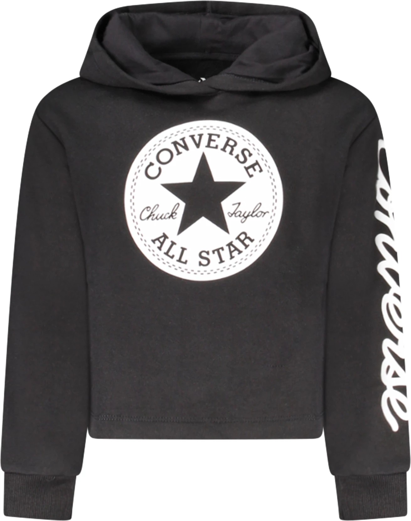 Duks për vajza Converse Zip-Up, e zezë