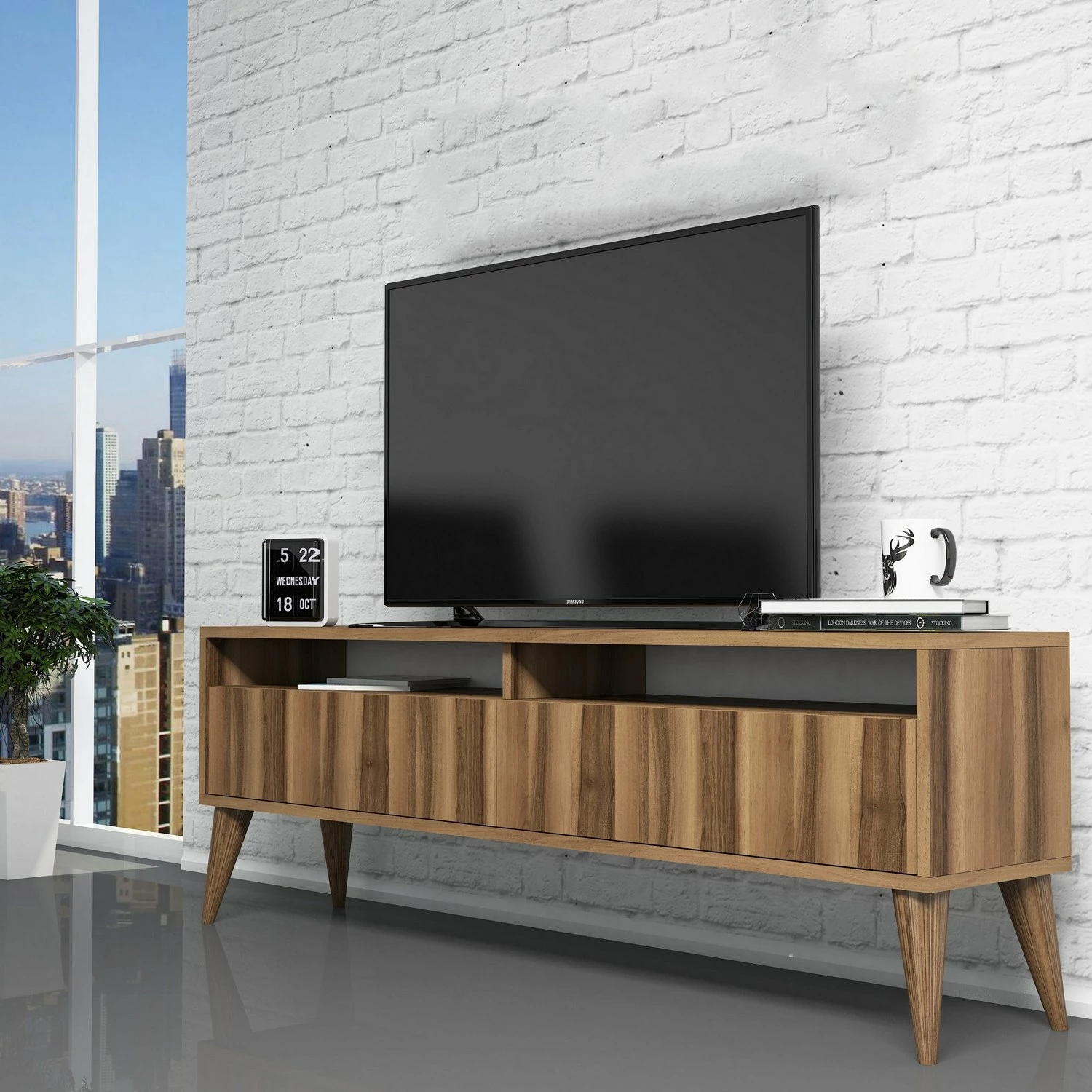 Komodë TV Hanah Home, Best 2, ngjyrë arre