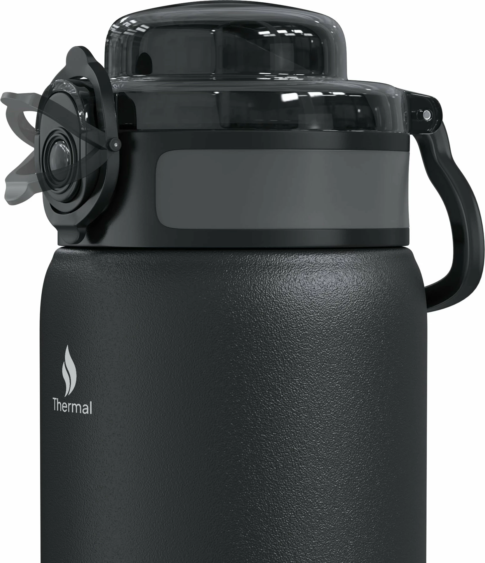 Shishe termike Zipro 700 ml, çelik inox 18/8, kapak me grykë e bllokim, e zezë
