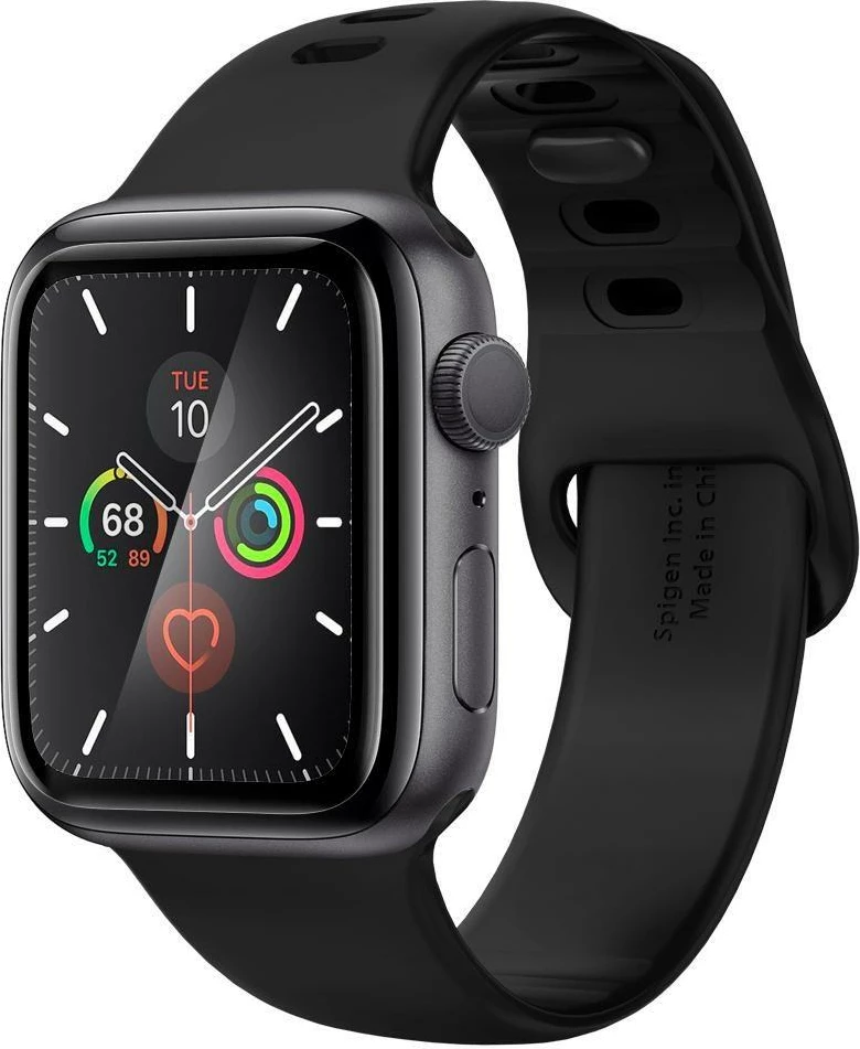 Mbrojtës ekrani Spigen ProFlex EZ Fit Hybrid Glass për Apple Watch 4/5/6/SE 44mm, 2 copë, Zi