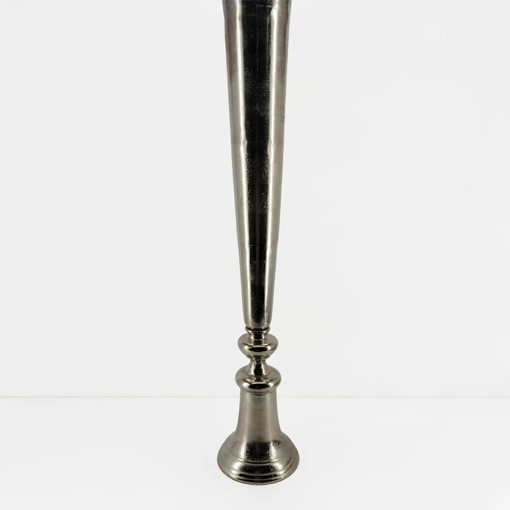 Vazo Flores, alumin, ngjyrë argjendi-nikel, 26x26x115 cm