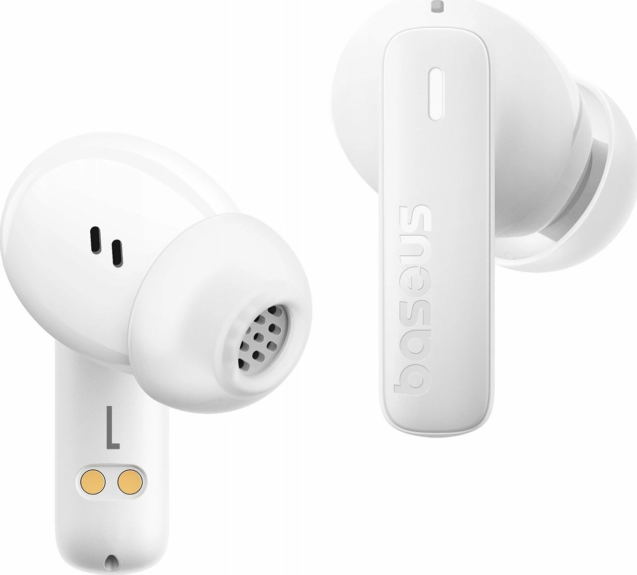 Kufje wireless Baseus Bowie E19 TWS in-ear, Bluetooth 5.3, 33 orë, IPX5, USB‑C, të bardha