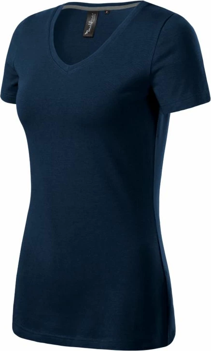 Maicë me qafë V për femra Malfini, blu marine