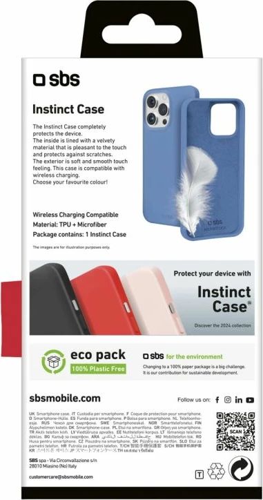Mbrojtëse telefoni SBS Instinct për iPhone 16 Pro, kaltër