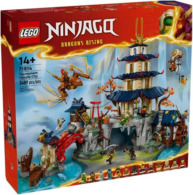 Set ndërtimi LEGO Ninjago 71814 Tournament City with Temple 3489 pjesë 14+ ekstra i madh