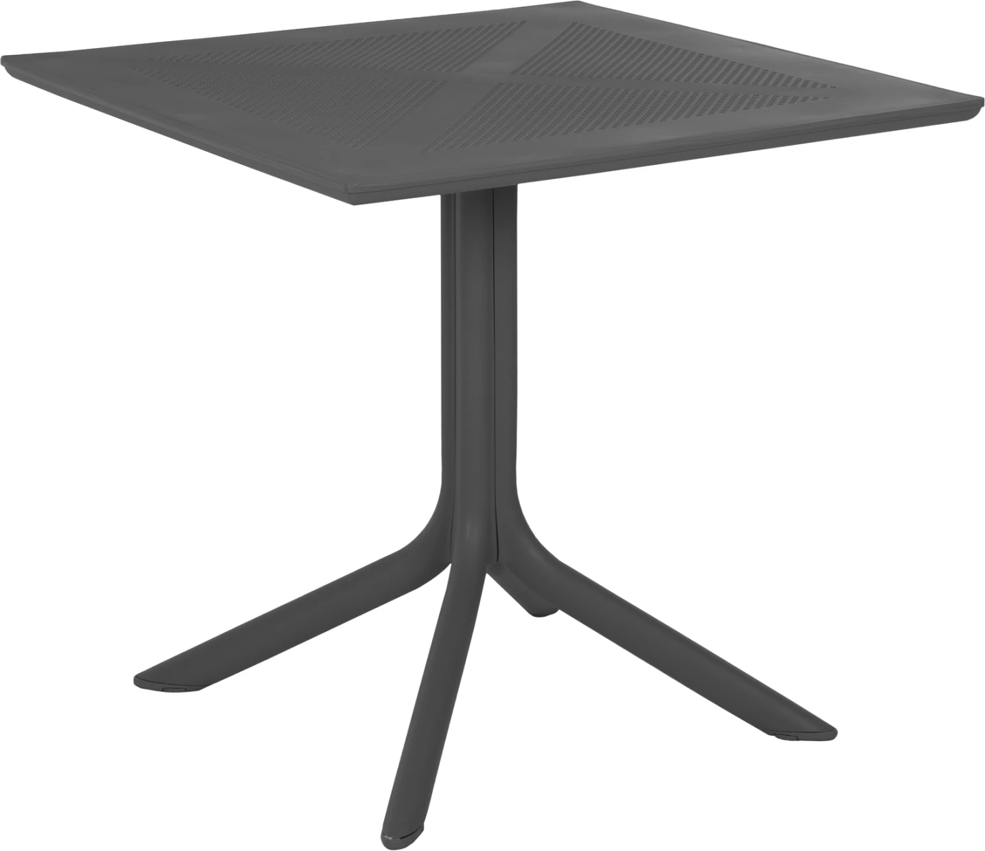 Tavolinë katrore për jashtë, polipropileni, Lunar FH5930.20, gri, 80x80x75H cm