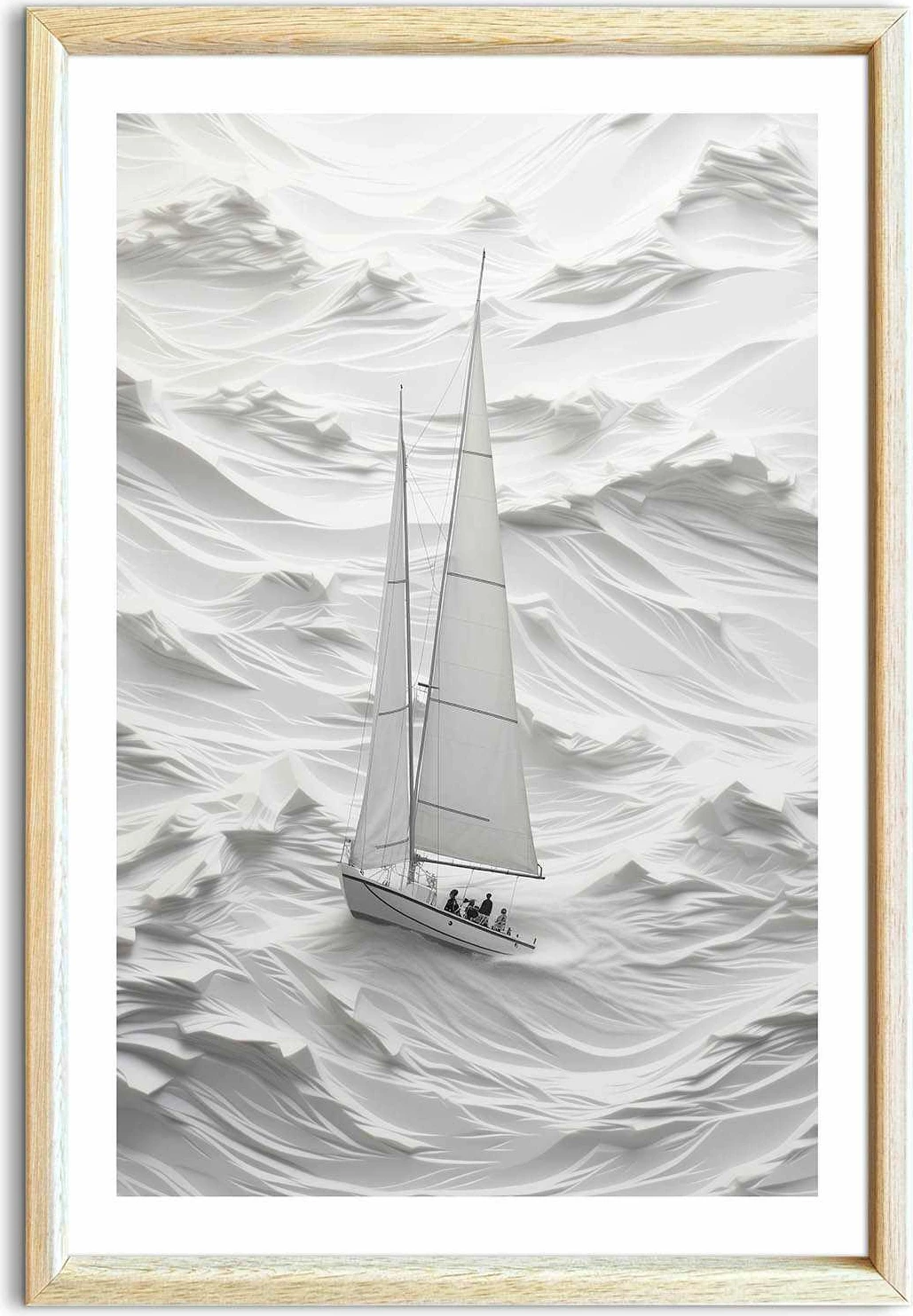 Pikturë dekorative me kornizë, MDF, Wallity, Ahswabisabi-009, 42x62cm