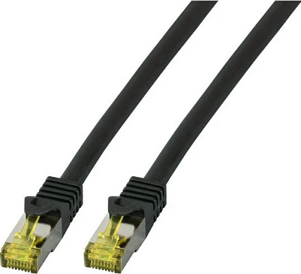 Kabllo rrjeti EFB Elektronik MK7001.0,25B, Cat6a, 0.5 m, S/FTP, RJ-45, e zezë