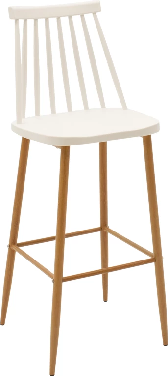 Karrige për bar Aurora pp e bardhë-natyrale 42x47x109cm, set prej 2 copash