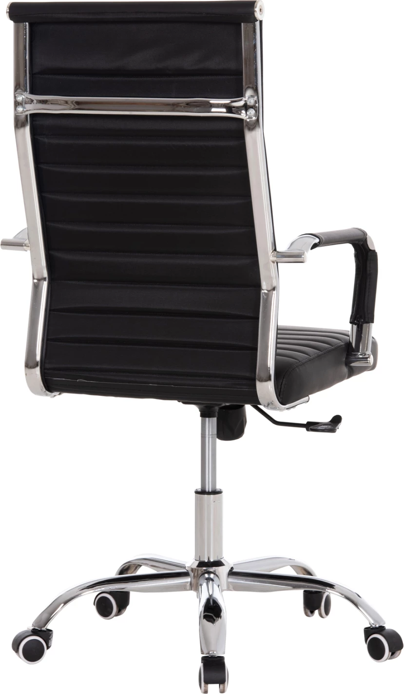 Karrige menaxheri për zyre BOSS FH1059.31, ngjyrë e zezë, PU-metal krom, 54x57x110H cm.