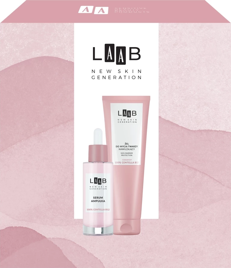 Set për kujdesin e fytyrës AA LAAB për femra xhel pastrues 150ml + serum i koncentruar 30ml