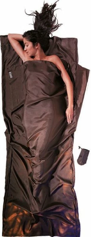Thes gjumi i brendshëm mëndafshi COCOON TravelSheet, Muddy Elephant