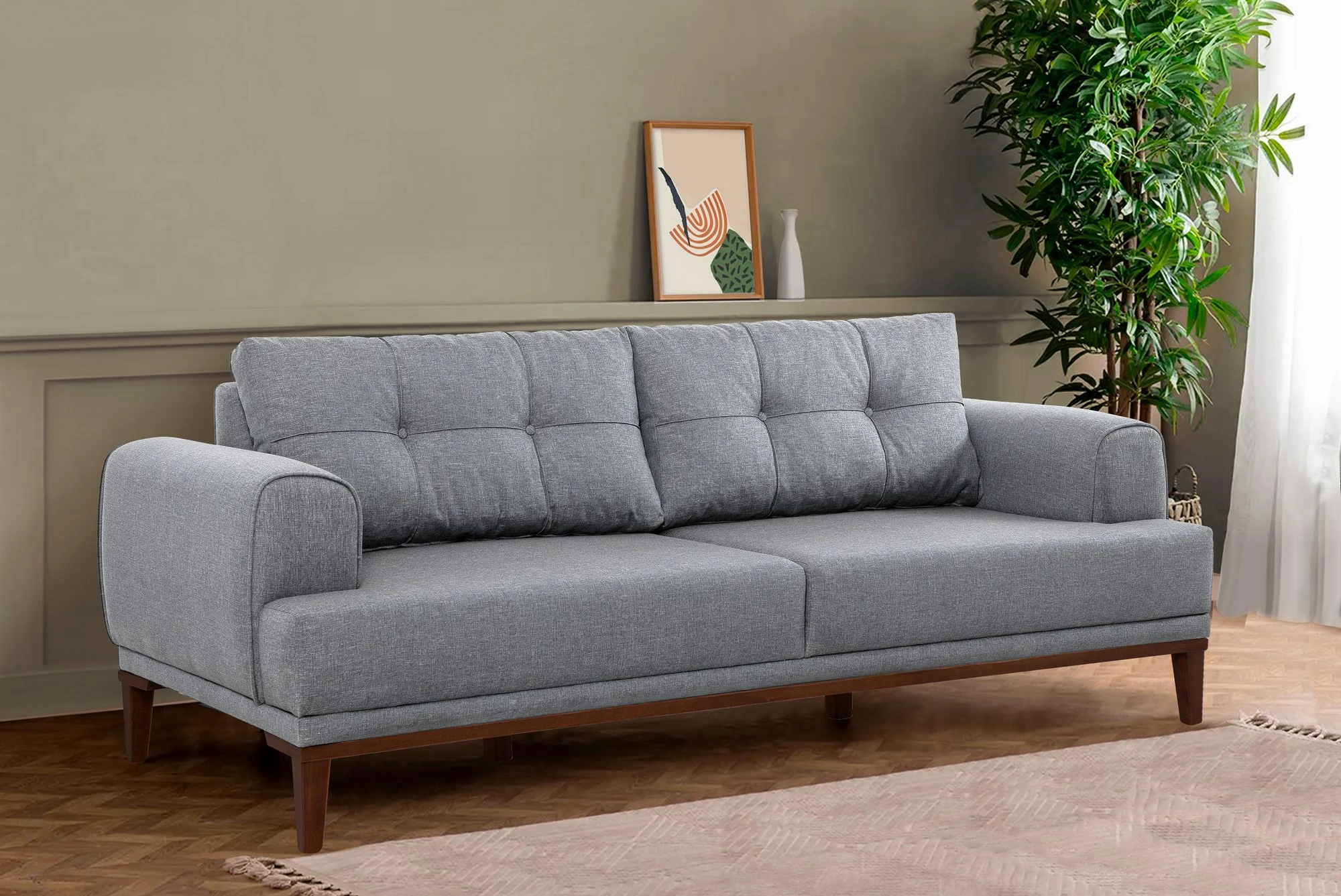 Set divani Atelier del Sofa, Vina, gri dhe arre