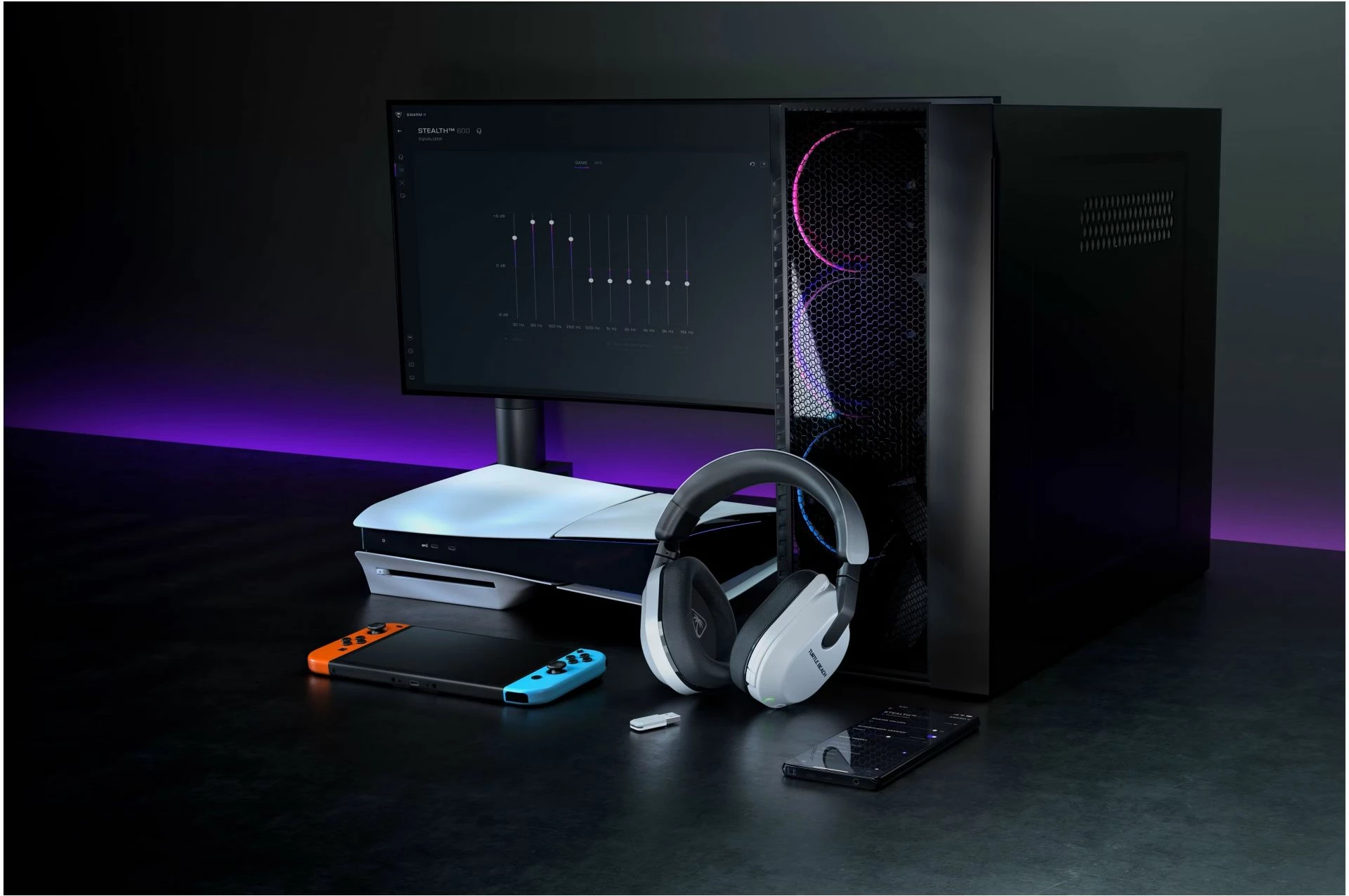 Kufje gaming Turtle Beach Stealth 600, Wireless Bluetooth/USB, PS4/PS5, Surround, të bardha