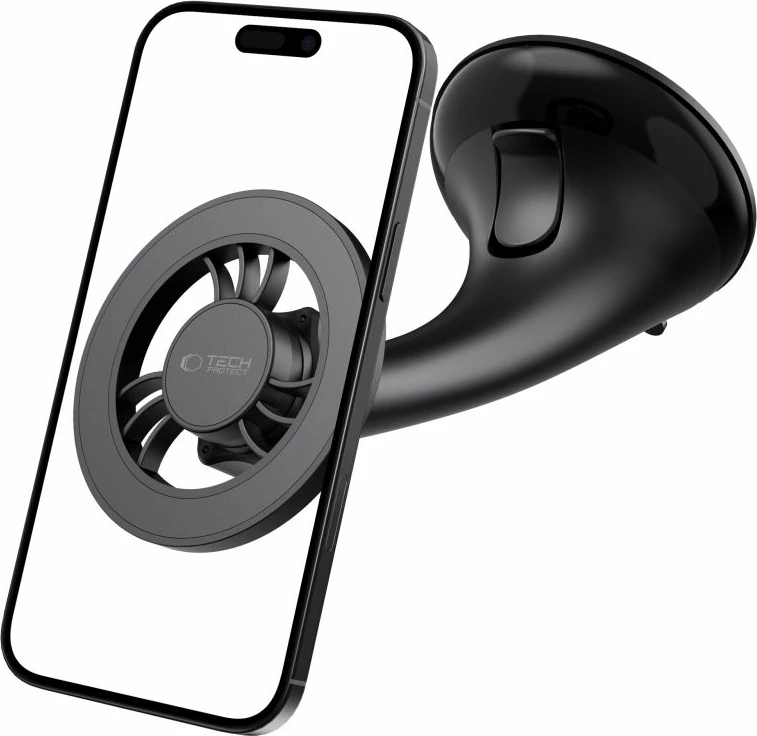 Mbajtës magnetik për celular Tech-Protect N56, me MagSafe, për veturë, i zi