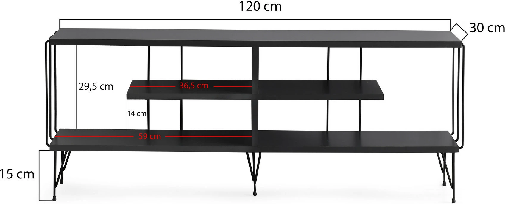 Komodë TV Hanah Home, Eze, ngjyrë antracit
