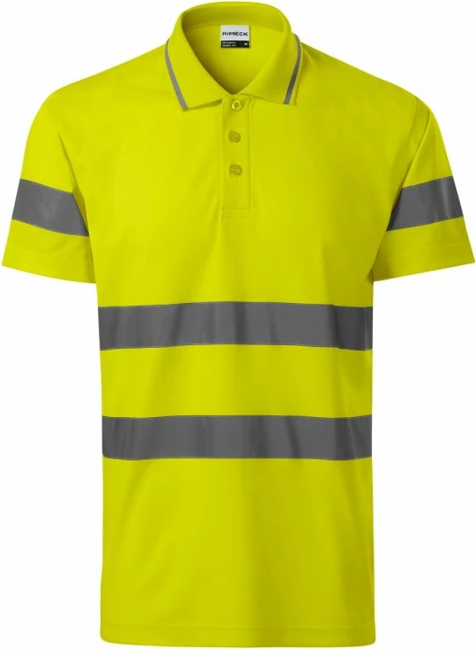 Fanellë polo Rimeck për meshkuj, ngjyrë e verdhë fluoreshente