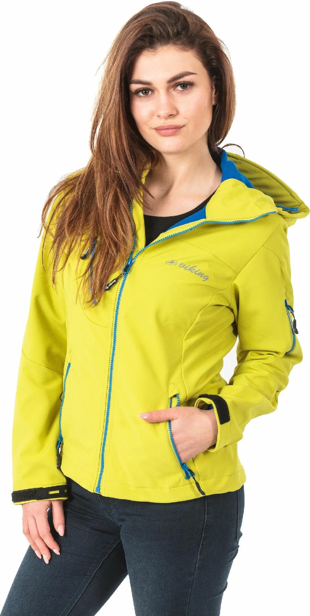 Xhaketë për femra Viking Eva 7007515S, softshell 4-way stretch, madhësia S, e verdhë