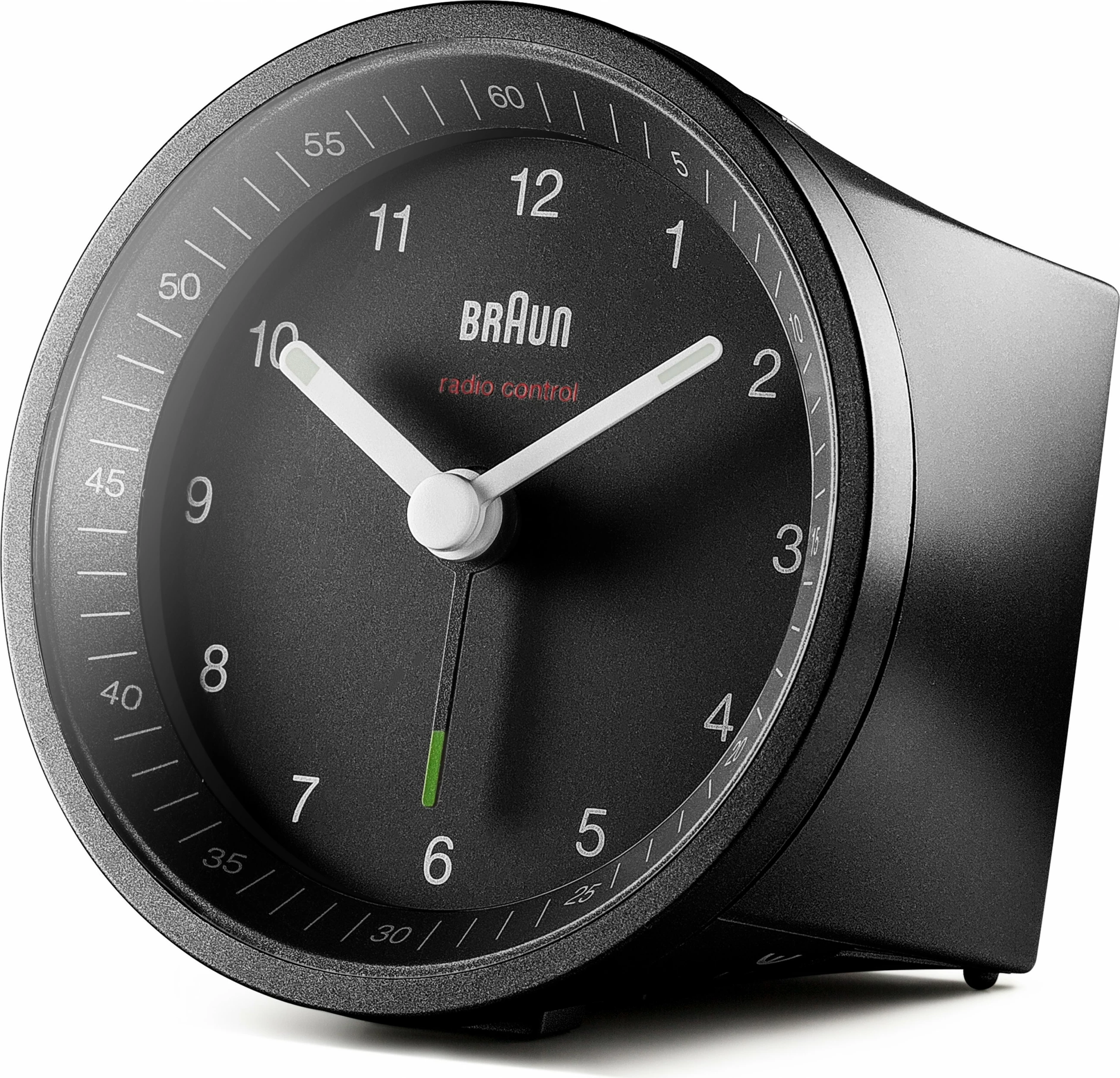 Alarm Braun BC07, quartz, analog, zi, backlight verdhë