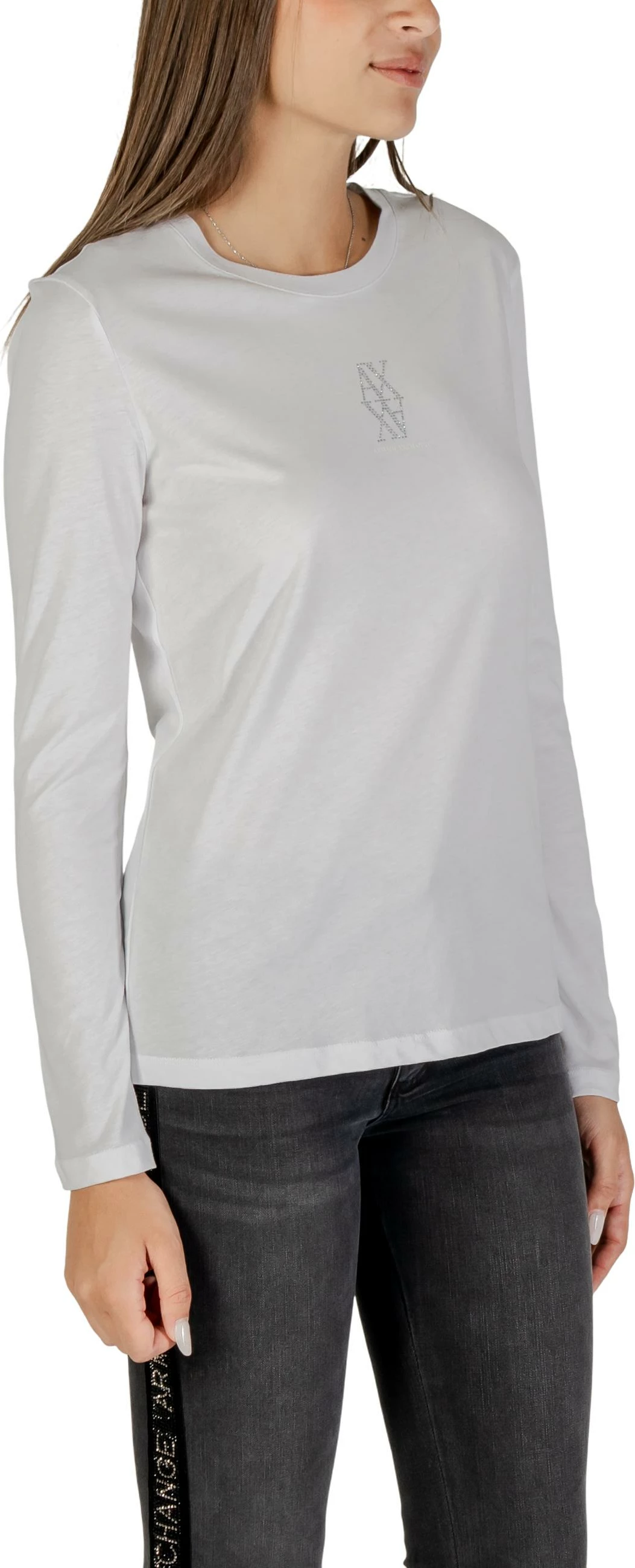 Maicë me mëngë të gjata për femra Armani Exchange XW001350 AF17172, e bardhë [Madhësia: XS]