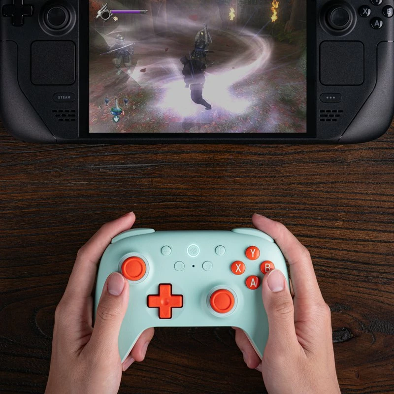 Kontroller lojërash 8BitDo Ultimate 2C RET00471, wireless Bluetooth/2.4GHz, Hall Effect, USB-C, mint