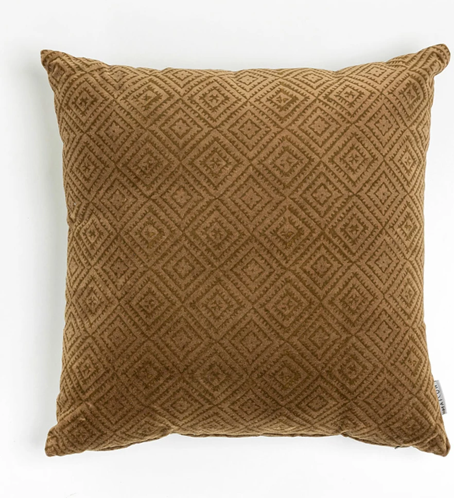 Jastëk dekorativ, kadife e artë, 50x50cm