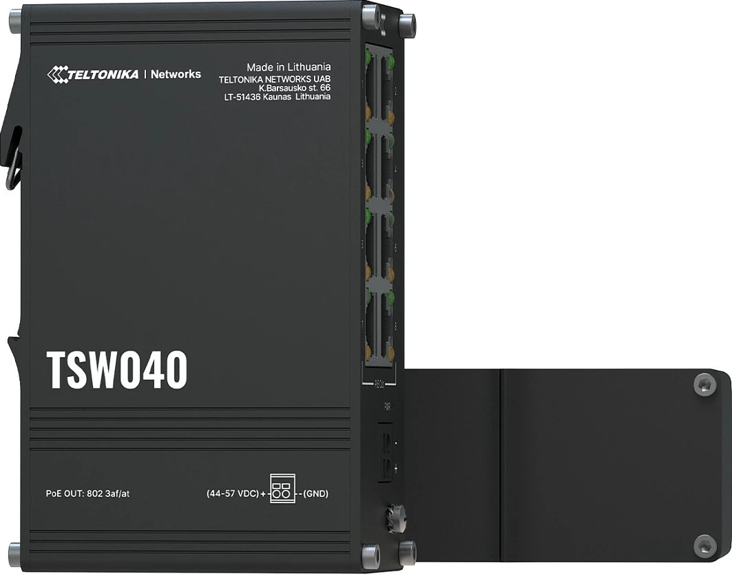 Switch Teltonika Networks TSW040, 8-Port PoE+ Fast Ethernet 10/100, 240W, i zi