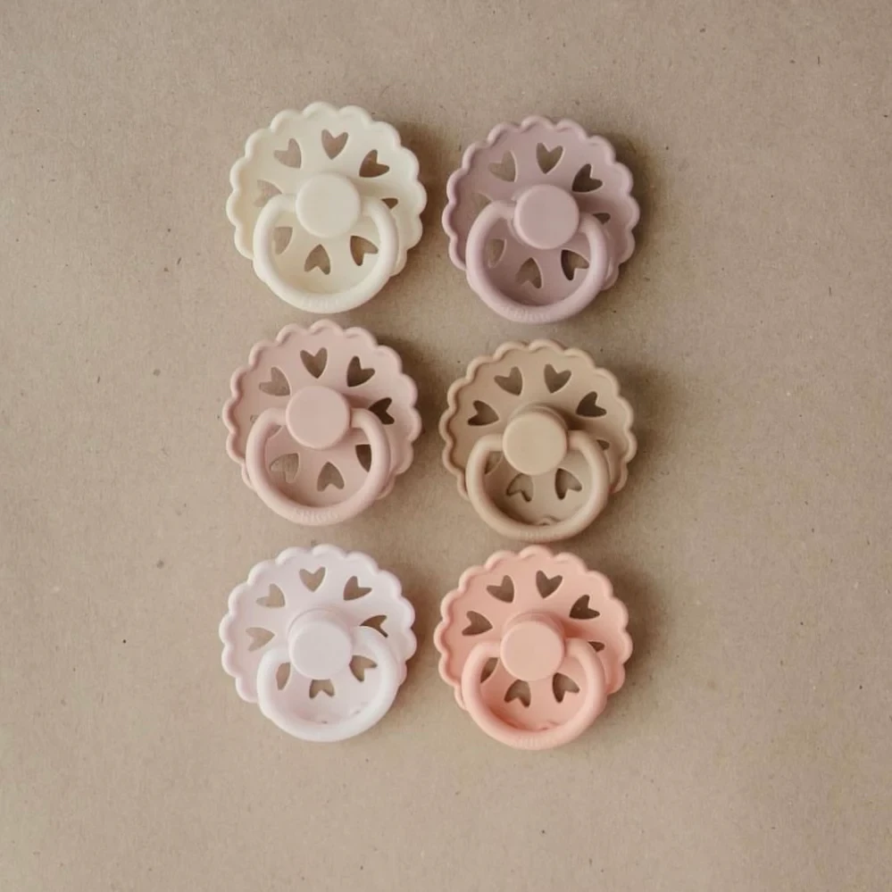 Biberon FRIGG Fairytale, 6-18 muaj, 2 copë, e bardhë/rozë