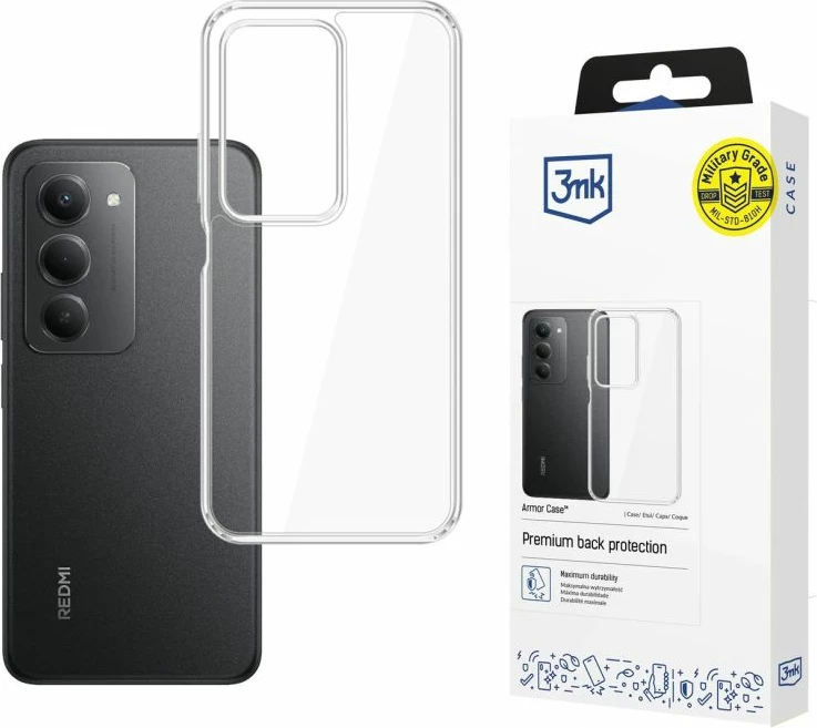 Kuti mbrojtëse 3mk Armor Case për Xiaomi Redmi 15 5G, transparente