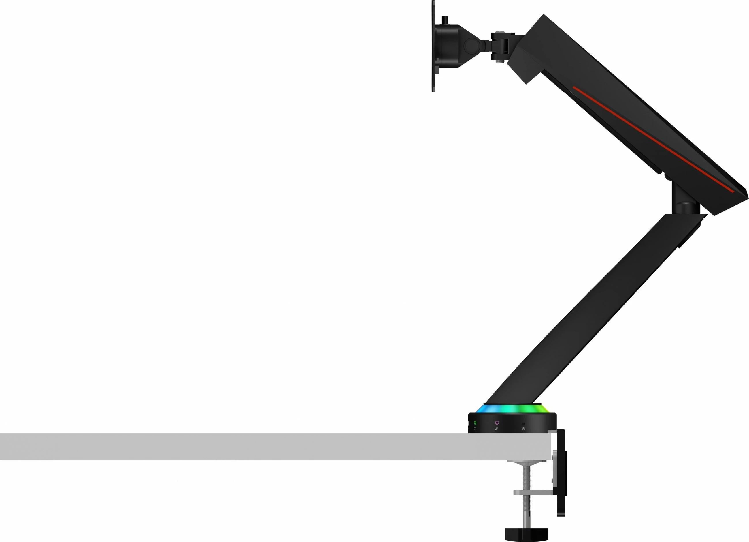 Krah monitori ICY BOX IB-MSG303BL-T, USB Hub, LED RGB, 32 inç, i zi