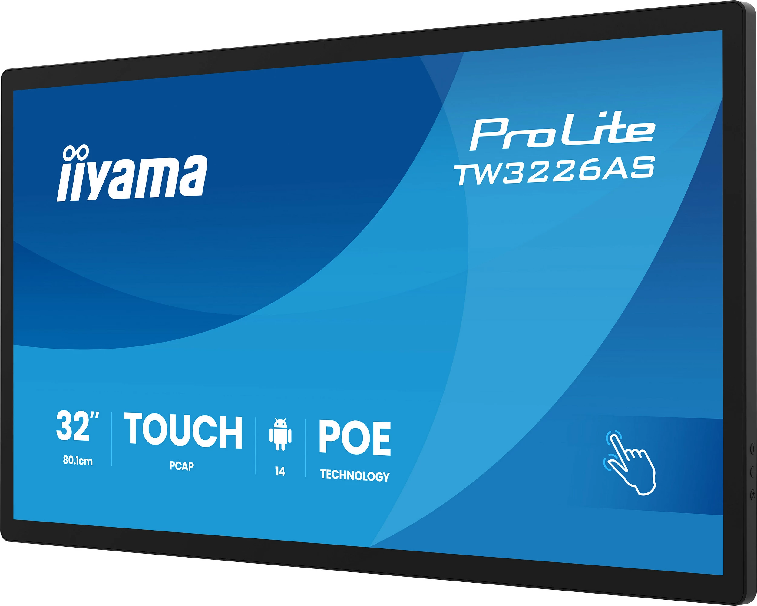Monitor touchscreen iiyama ProLite TW3226AS-B3P, 31.5", Full HD, VA, 60Hz, PoE, i zi