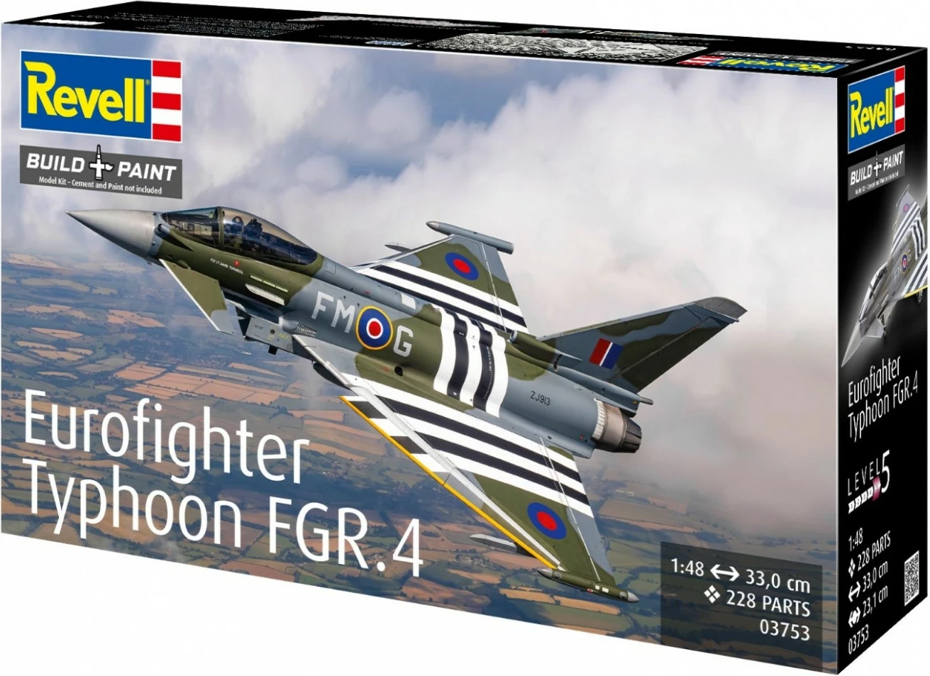 Model plastik aeroplani Revell Eurofighter Typhoon FGR.4 1:48, 228 pjesë