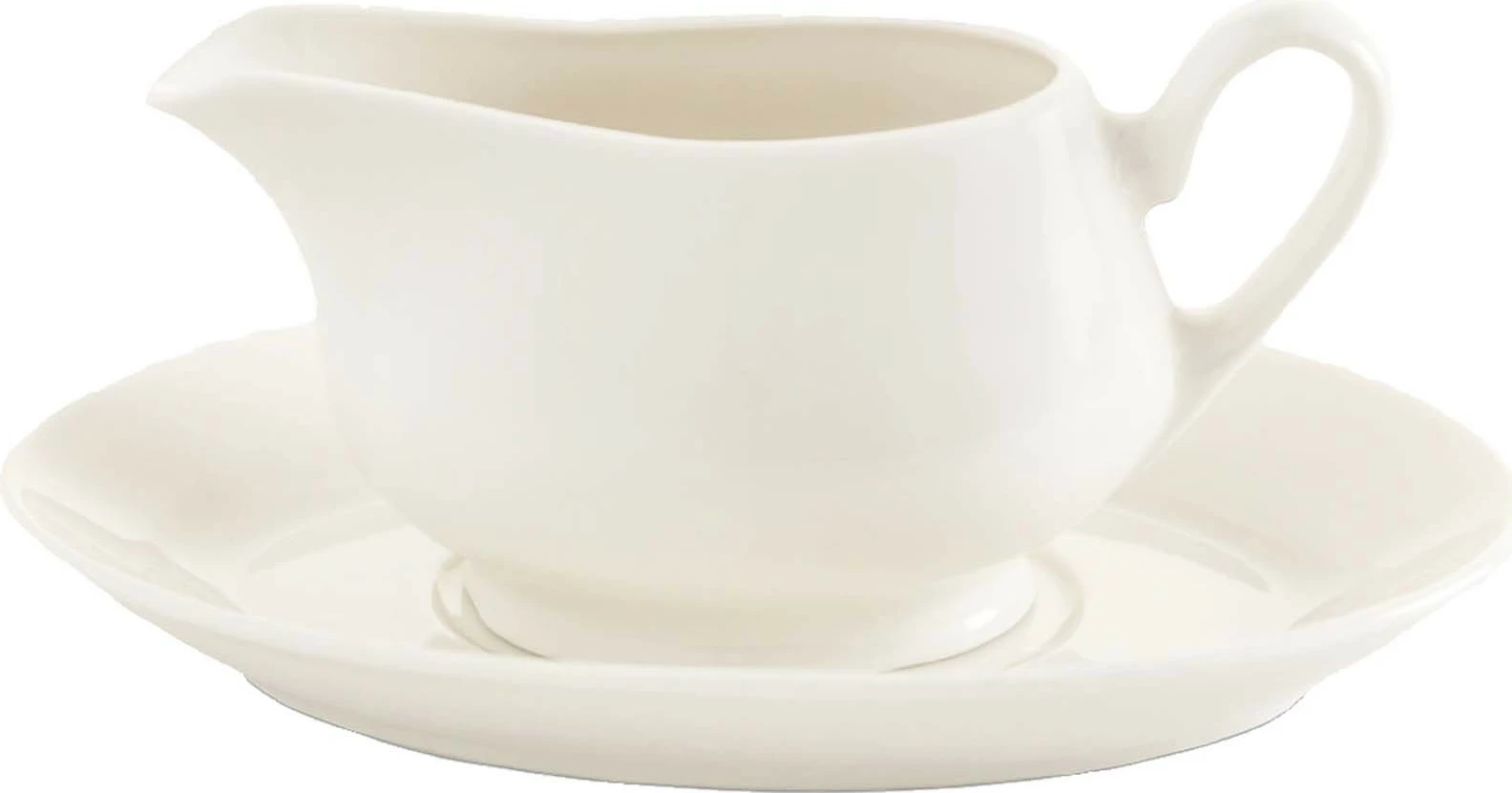 Tas për dressing Fine Dine Crema 400ml, porcelan i vitrifikuar, krem, set 6 copë