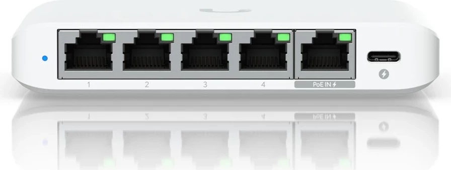 Switch Ubiquiti UniFi Flex Mini 2.5G, i menaxhuar, Desktop, Bardhë