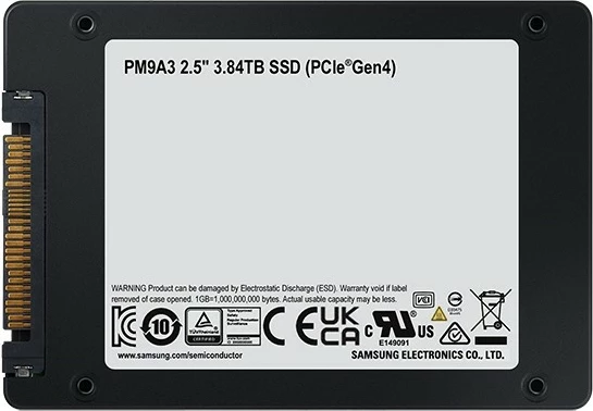 SSD Samsung PM9A3, 3.84 TB, 2.5", 6900 MB/s