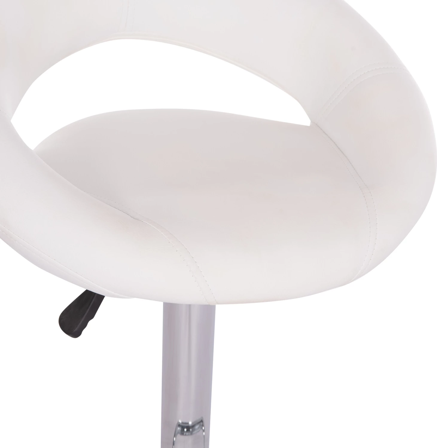 Karrige për bar rrotulluese REA, lëkurë PU e bardhë, me amortizator, 54x47x96cm, set prej 2 copë