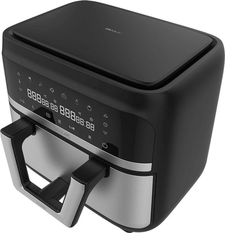 Fritezë pa yndyrë Cecotec Cecofry Dual 9000, 9L, argjend