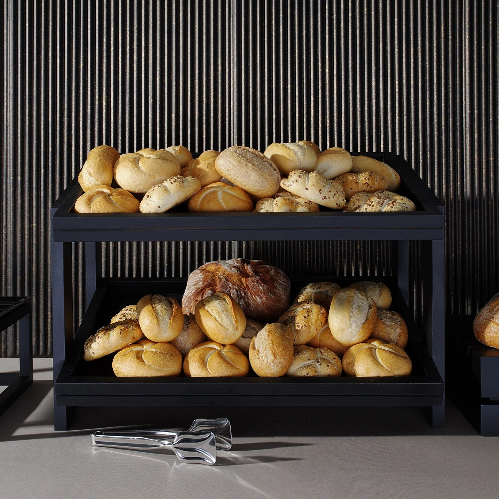 Stendë 2-nivelëshe, Fine Dine, Madeira Black, 574x323x441 mm, druri, e zezë