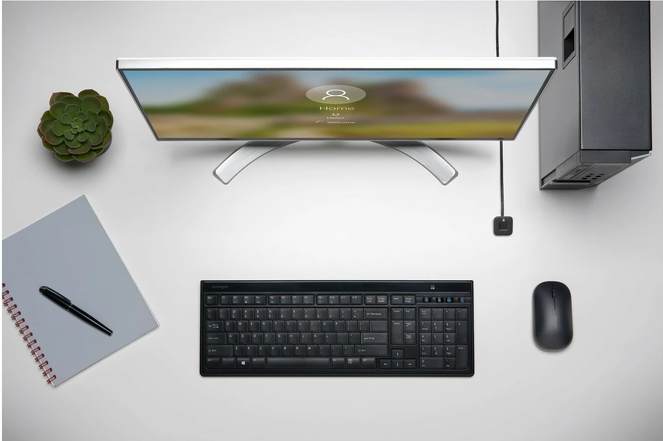 Çelës gjurmë gishti Kensington VeriMark Desktop, USB, i zi