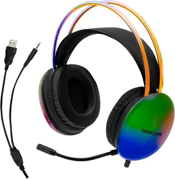 Kufje Tracer GameZone GZ X4, me mikrofon, me dritë RGB, me kabllo, multikolor
