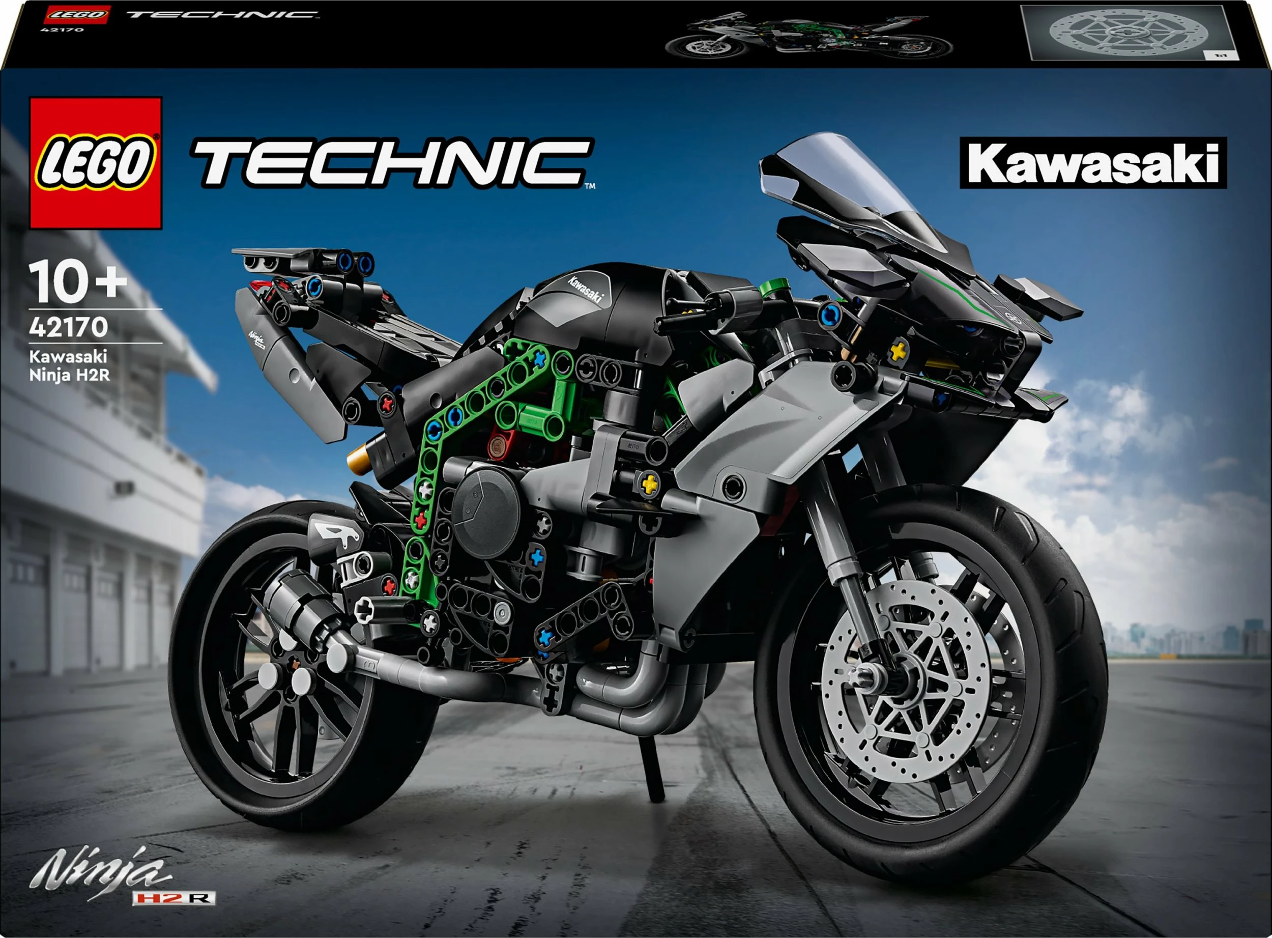 Set ndërtimi LEGO Technic Kawasaki Ninja H2R 42170, 643 copë, shkallë 1:8